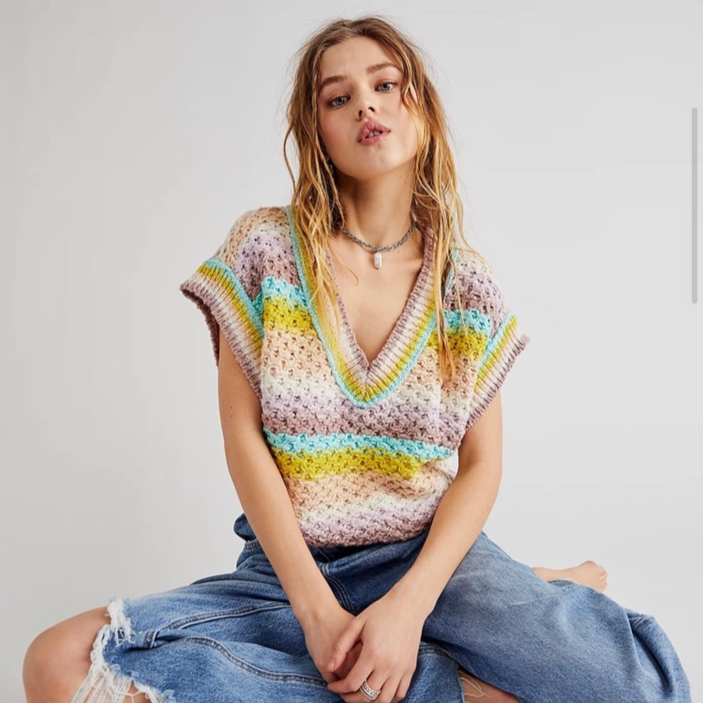 NWOT Free People Summer Daze Vest